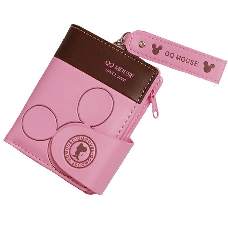 Trendy Women's Short Wallet: Cartoon Zipper Wristlet & Coin Purse