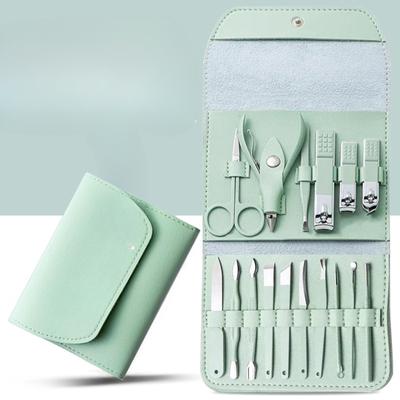Nagelknipser Set Matcha Grün 16-tlg Beauty Maniküre Werkzeug Clipper Maniküre Pediküre Clipper Nagelknipser Set