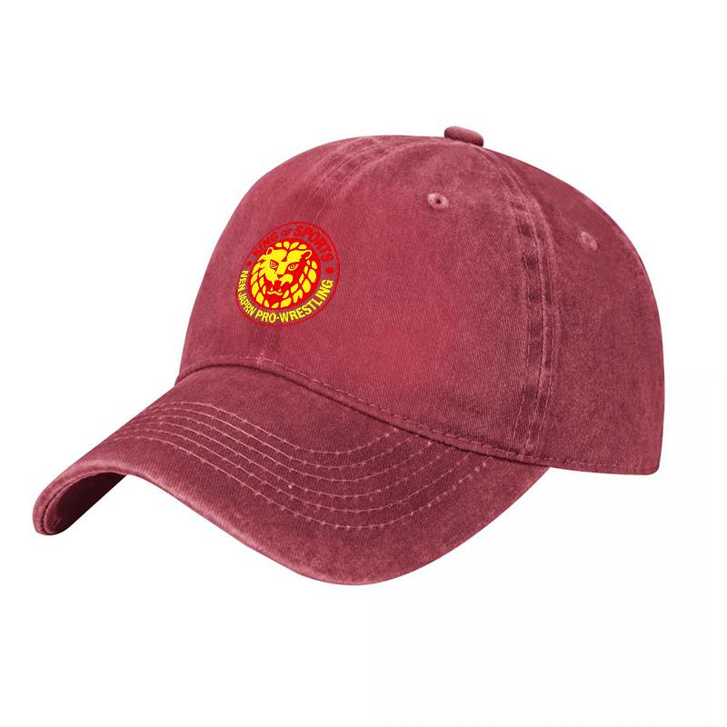 Lion Pro Wrestling Logo Washed Cotton Baseball Cap Classic Black Adjustable Fit Stylish Sports Hat For Daily Wear And Fan Events