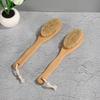 1Pcs Wooden Long Handle Bristle Shower Body Brush Bathing Massage Back Body Exfoliating Brush Bathroom Wash Brush Bath Tools