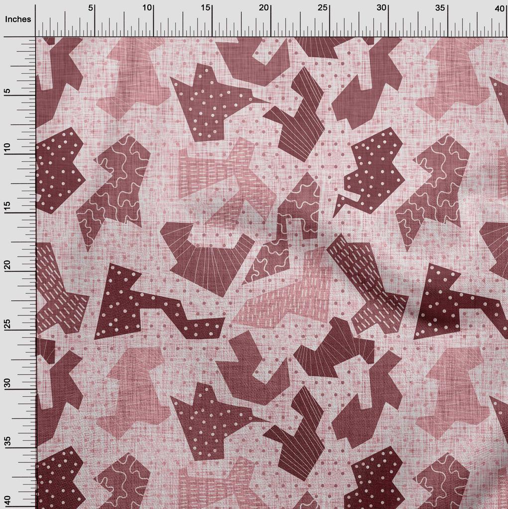 oneOone Bavlněný Flex Hnědý Látka Abstrakty Šicí Látka Na Metráž Potištěná DIY Oděvní Šicí Potřeby 40 Palců