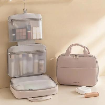 PU Large Capacity Women Wash Bag Portable Travel Organizer Tolietry Cosmetic Storage Pouch Luxury Women Makeup Clutch Bag