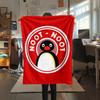 1 Stück PINGU Aufdruck Flanelldecke, Hohe Qualität für alle Jahreszeiten, Heimdekoration, Wärme und Komfort, Perfekt für Weihnachtsgeschenke