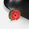 Women's brooches red black flower brooch for clothing fashion accessories lest we forget