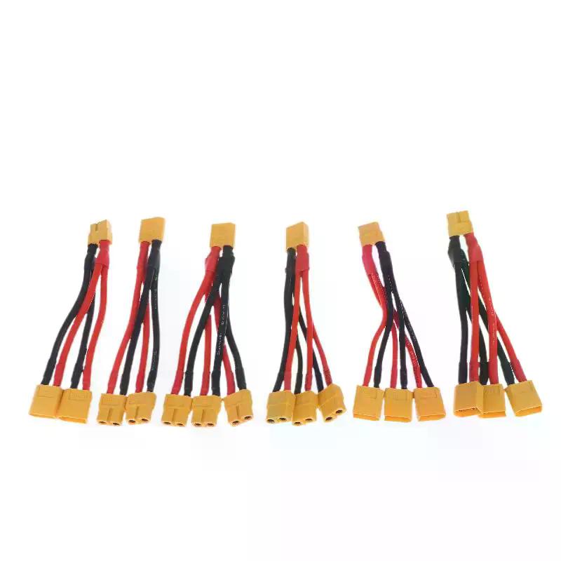 1Pcs 2/3-Way 12/14AWG Silicone Wire Male/Female Extension Y Splitter XT60 Parallel Battery Connector For Battery Charger Motor