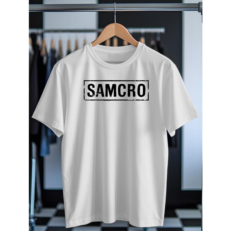

European Size SAMCRO Plus-size Men s Loose-fitting Printed T-shirt.Round-neck Short-sleeved Men s T-shirt.Essential Clothing for Men During Basketball M белый