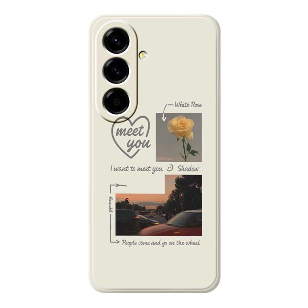 For Samsung Galaxy A56 5G Case Meet You Photo Pattern Printing Straight Edge TPU Phone Back Cover