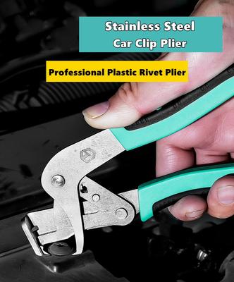 Car Clip Pliers Auto Panel Removal Tool With Rubber Fastener Rivet Tools, Professional Auto Repair Kit For Plastic/Nut Removal