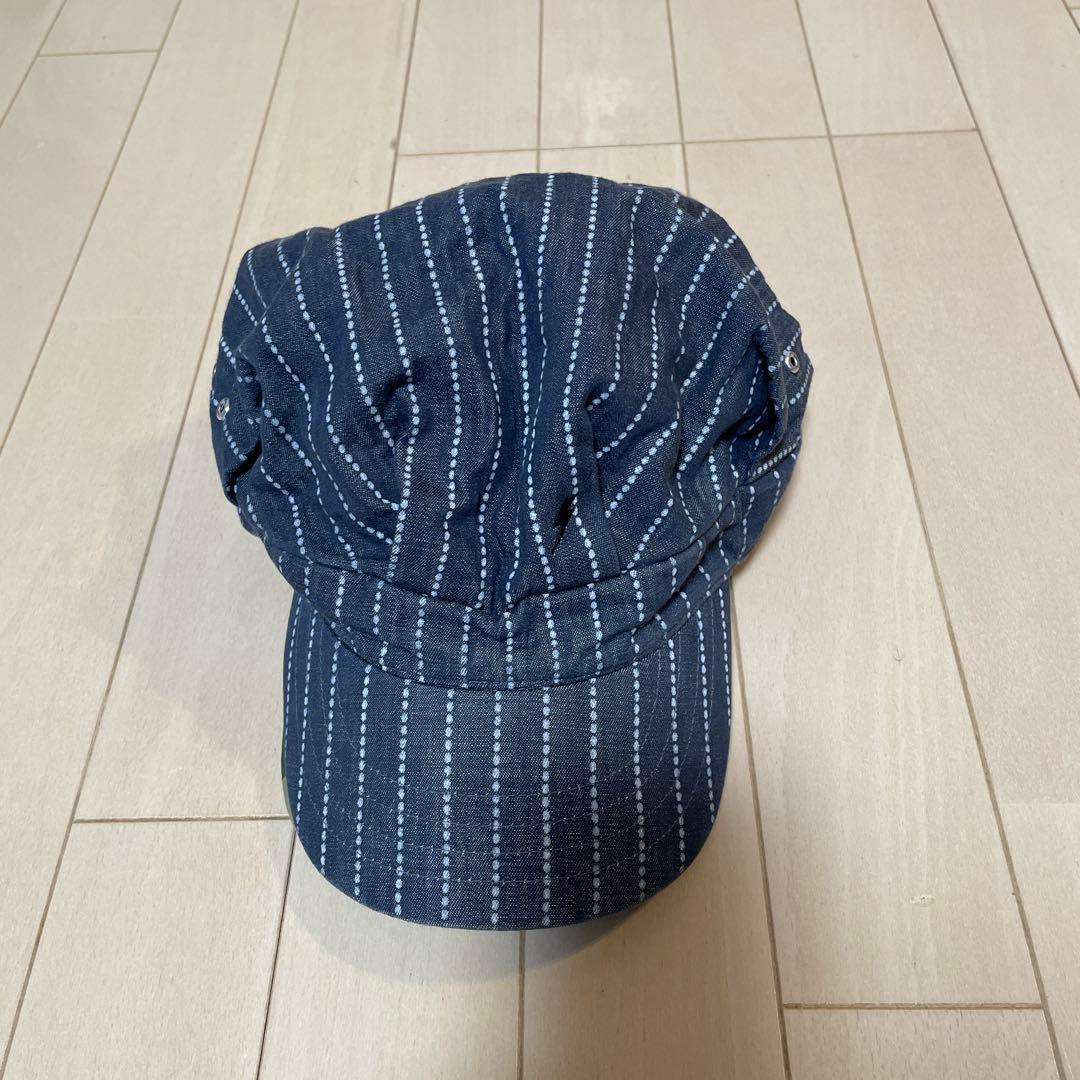 Used Neighborhood NH3204 Striped Work Cap Navy