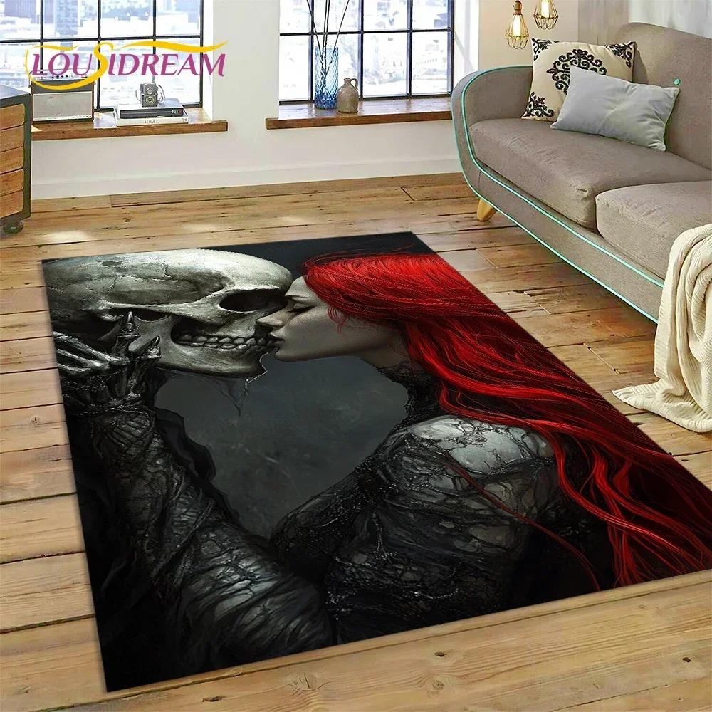 Gotycki Horror Postać Czaszka Duch 27 Styl Dywanik Dywan do Sypialni Salonu Domu Dekoracja Sofy, Dekoracje dla Dzieci Mata Podłogowa