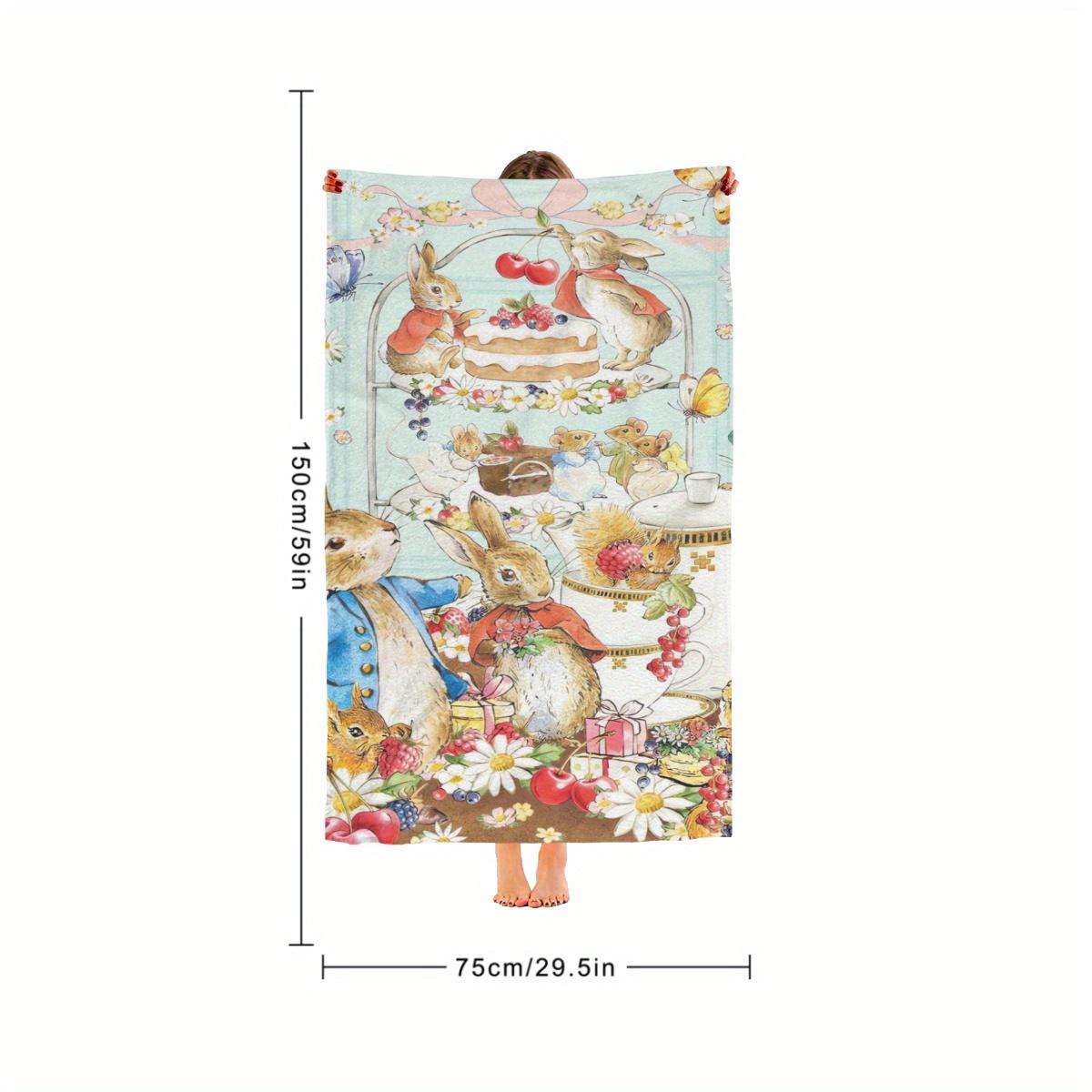 

Peter Rabbit Beach Towel - Quick-Dry Oversized Pool Towel Suitable for &, The Tale of Peter Rabbit, Absorbent for Swimming W30*H60(CM)