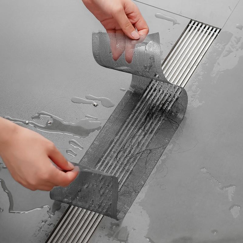 Patch de Tela Filtro de Cabelo Anti-entupimento para Banheiro, Drenagem à Prova de Mosquitos para Cozinha e Varanda, Patch Descartável para Ralo de Chão