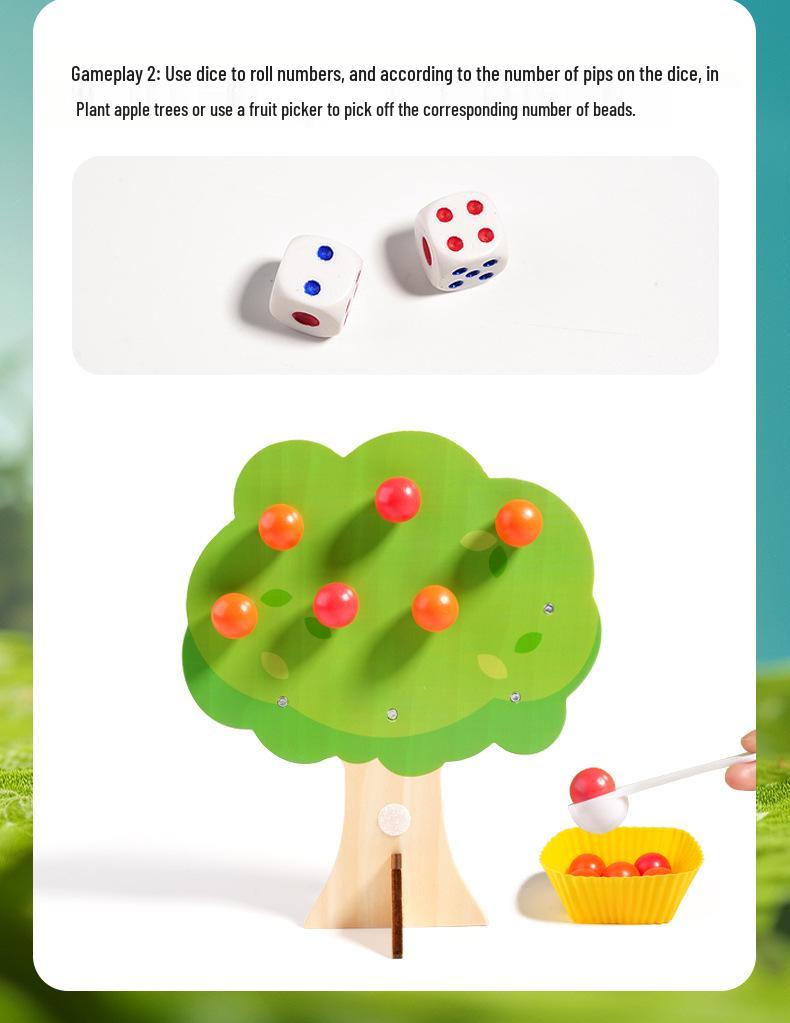 Kids' Arithmetic Apple Tree Building Blocks - Educational Game for Boys & Girls