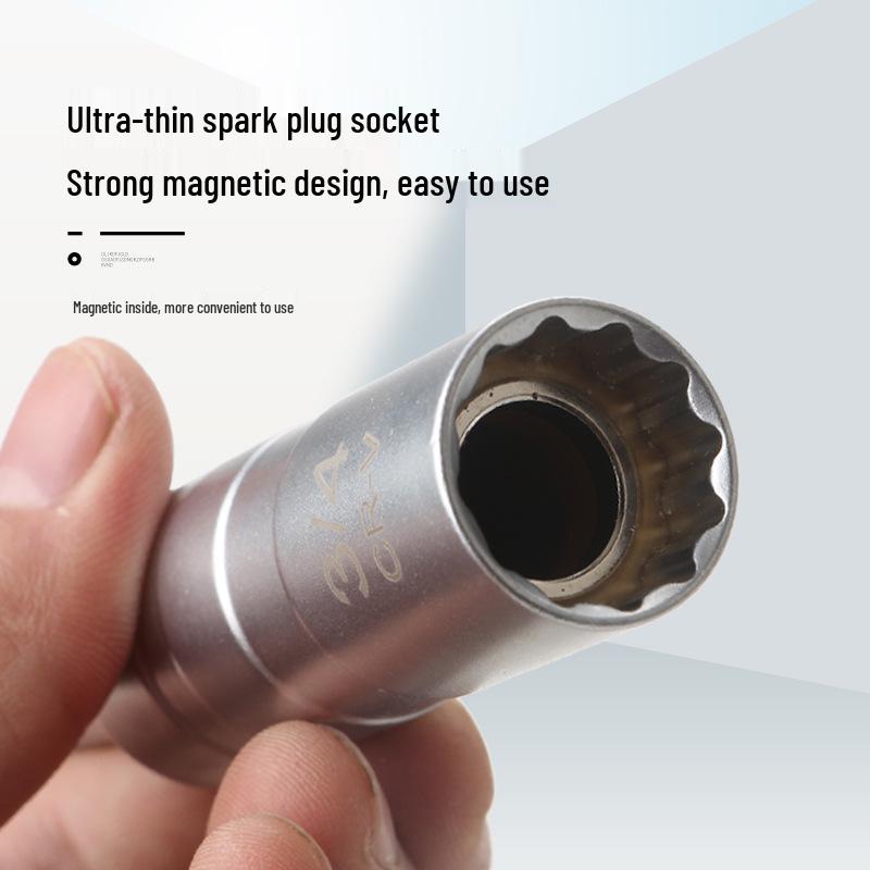 Universelles 5-teiliges Zündkerzensteckschlüssel-Set - 14MM Metrisch, 5/8" Zoll, 9/16" Verlängertes Werkzeug für die Autoreparatur