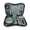 Portable Travel Pet Grooming Kit for Dogs & Cats-8-in-1 Set Nail Clipper Hair Removal Comb Scissors Iron TPR Plastic Brushes
