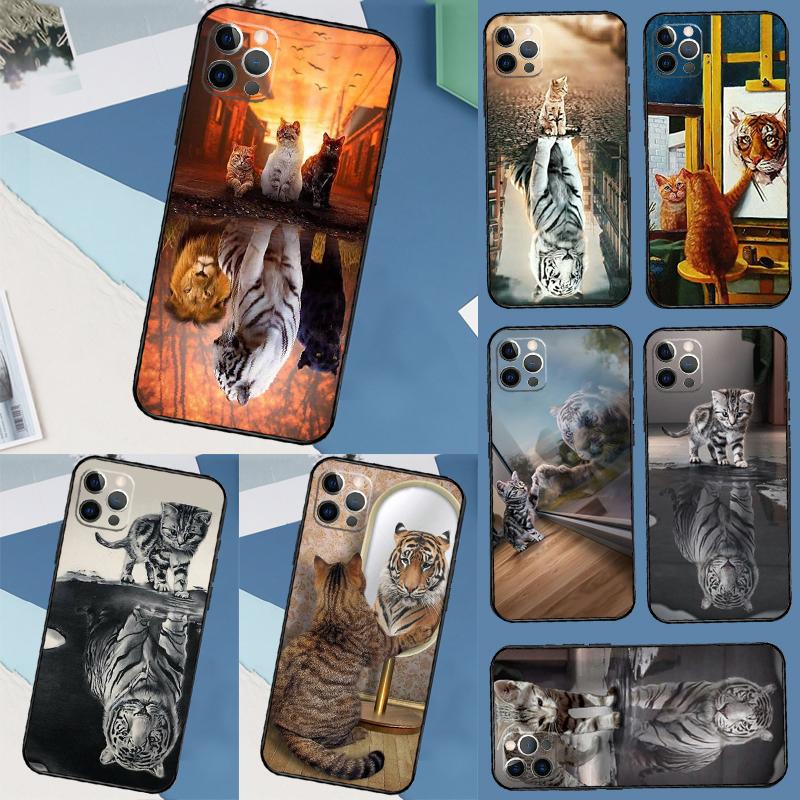 Animal Big Cat Kitten Tiger Case For Oppo A40 A60 A80 A78 A38 A18 A98 A58 A96 A76 A16 A94 A74 A54 A15 A17 A57 A77 A5 Pro
