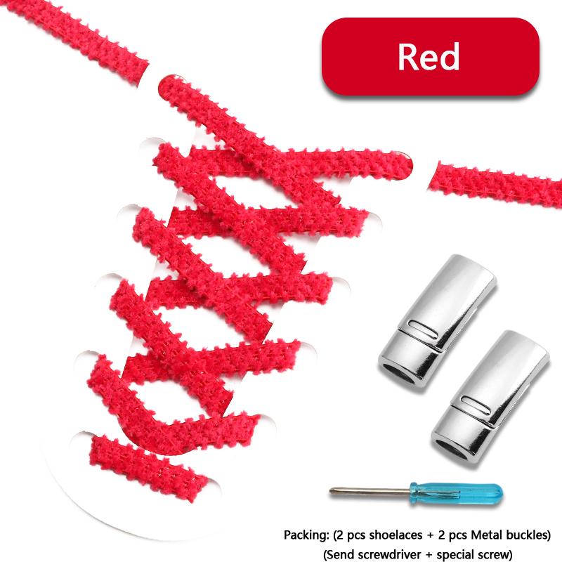 New Plush Elastic Laces Sneakers Magnetic Lock Shoelaces Without ties Kids Adult Flats No Tie Shoe laces for Shoes Accessories