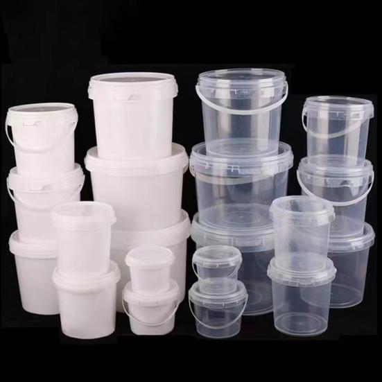 10Pcs Plastic Drink Buckets with Lids And Handles Party Cups for Cocktails Ice Cream Snacks Reusable Food Containers for Summer Beach Bar Beer