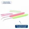 Knitters Crochet Hook Kit Bent Hooks Accessories Picking Needle Bent Crochet Hook Set with 2 Pcs Plastic Knitting Sewing Needles