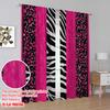 2D flat printing 2pcs Party Curtains Leopard Versatile Polyester Without Electricity Family Party Decoration Use for Decorations