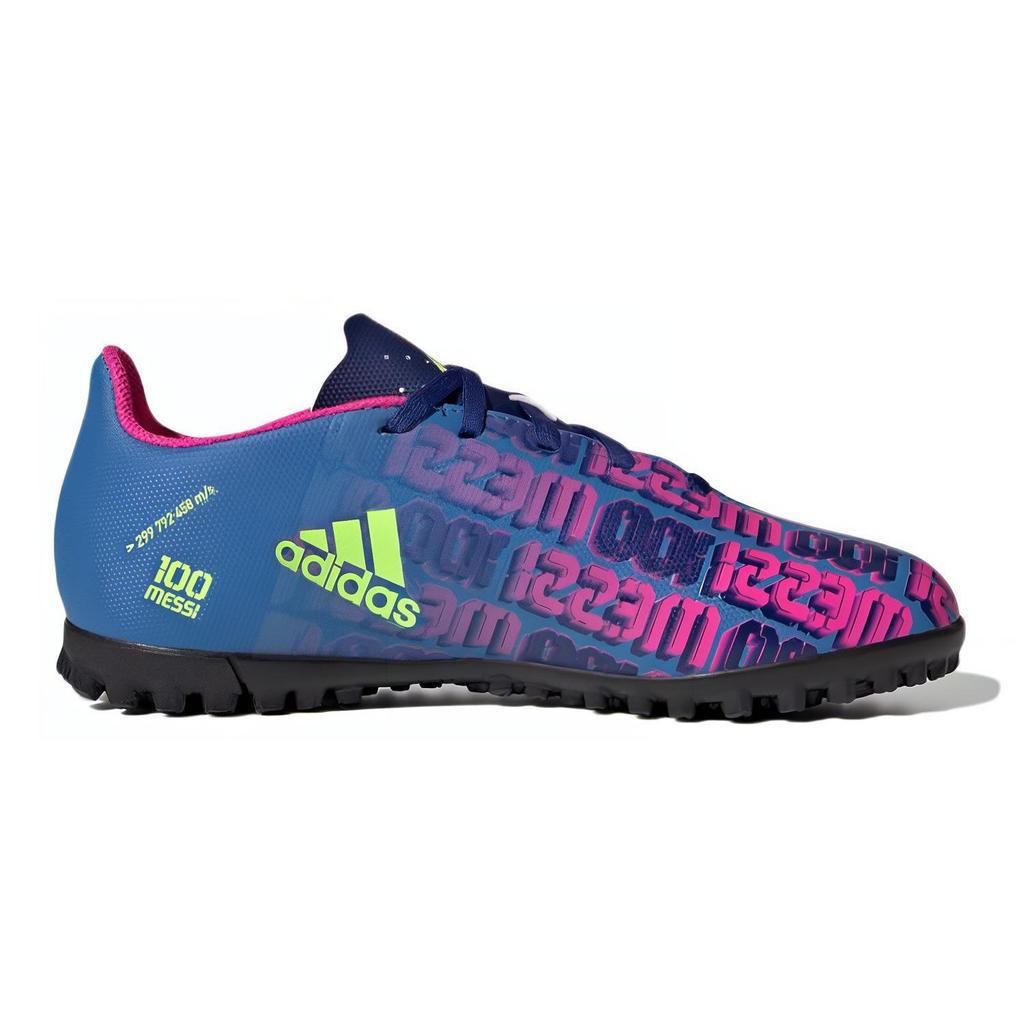 adidas Messi.4 K Fabric Slip Resistant Abrasion Resistant Low Top Kids' Soccer Shoes Red Blue Kids' FY6911