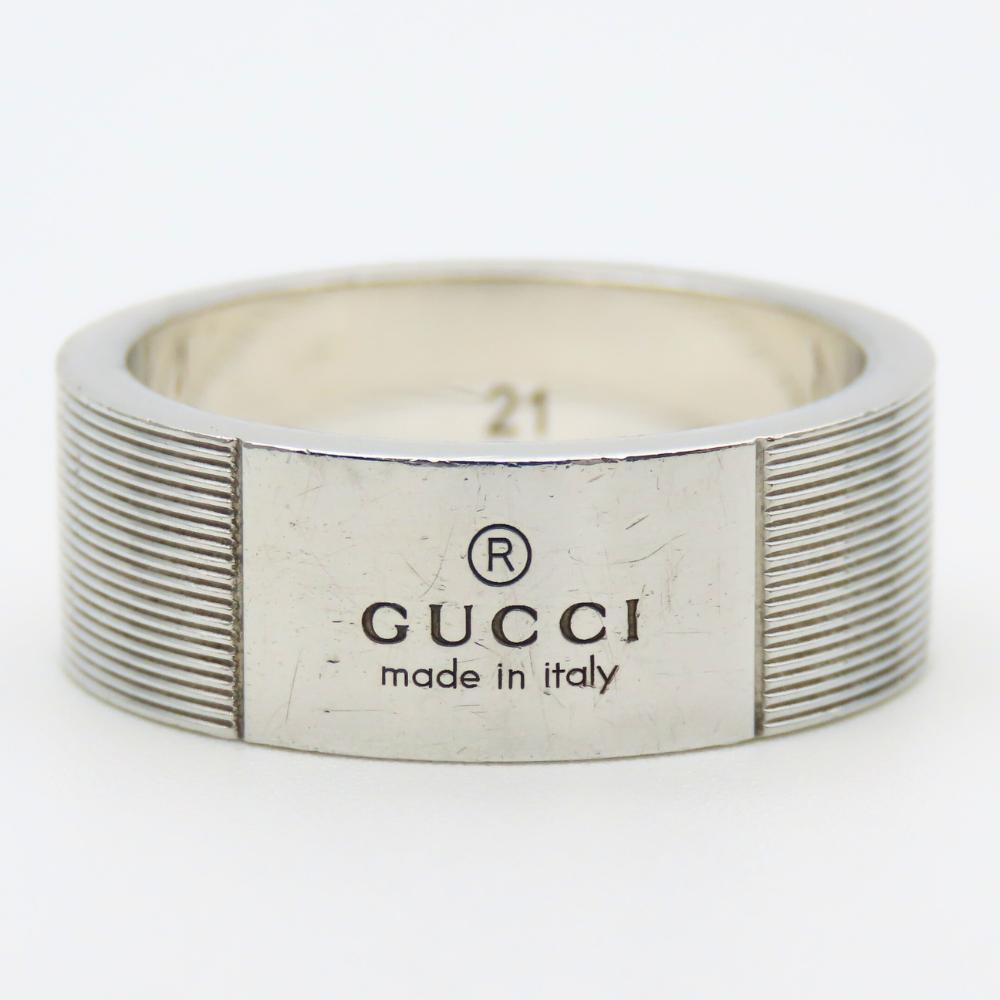 Used GUCCI Ring Logo ring EU#59.5 21 Silver925 10.2g Silver Accessories