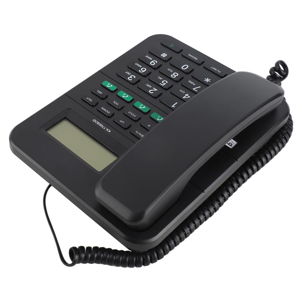 Corded Landline Phone 4 Levels Volume and 5 Levels LCD Brightness   Caller ID HD 16 Bit Display English Corded Phone