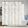 Floral Print Shower Curtain Waterproof Fabric Bathroom Decor for Kitchen Toilet Hanging Shower Panels Home Decoration In White F