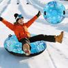 Snow Sledge Inflatable Ski Ring PVC Sledding Tube Thicken Snow Tubing Winter Snow Tube with Handle Skiing Accessories