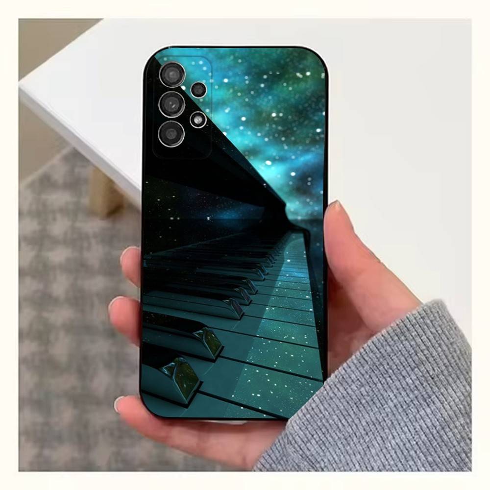 Piano Music Art Case For Samsung S10,Plus,S9,S22,S25,Ultra,S24,S21,S20,S23,FE,Lite,Soft Silicone Black