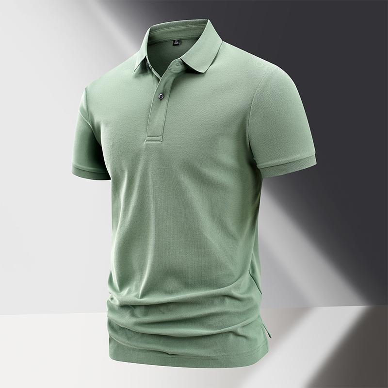 Polo Shirt Men's Summer Casual Business Slim Fit Top with Collar and Short Sleeved T-shirt