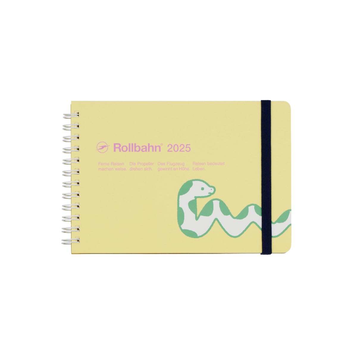 

Delfonics 2025 Edition Planner (Starts October 2024) Rollbahn Snake Diary, Horizontal, Large, Monthly Schedule Book (Light Yellow)