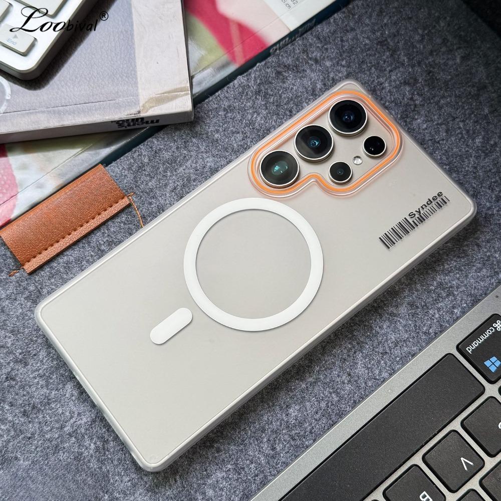 Matte Magnetic Hard PC Case for Samsung Galaxy S2 S26 Ultra S24 S23 Plus S22 Note 20 Double Color Contrast Ultra Slim Cover