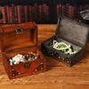 Wood Jewelry Box Organizers With Antique Metal Accent for Home Decoration Gift Storage and Display