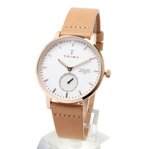 

TRIWA ROSE SVALAN SVST104-SS010614, 33mm Diameter, Tan, Camel, Rose Gold, Small Seconds, Analog, Women s Watch, Thin and Lightweight