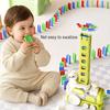 Kids Domino Train Toy Automatic Domino Thrower Sound Light Effect Toddler Building Blocks Projection Educational Gift