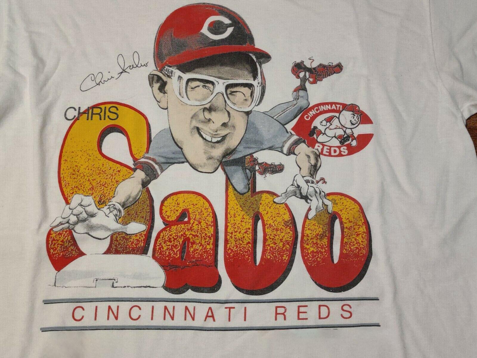 

Chris Sabo Cincinnati Reds T-Shirt Mens Womens Tees Top White Unisex All Sizes S to 5XL JJ4500 L