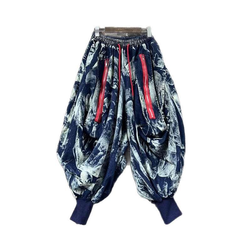 Womens 2-Piece Set Denim Knit Sweater Tassel Joggers Streetwear 2026