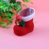 3/6pcs Christmas Socks Candy Boots with Small Bells Holiday Gift Bags Xmas Trees Santa Claus Boots for Fireplace Festival Decors
