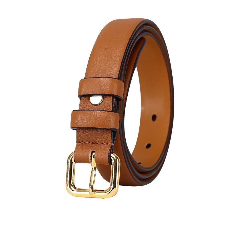 2.4Cm New Napa Leather Lady College Style Belt Female Japanese And Korean Fashion Trend Versatile Fairy Style Belt