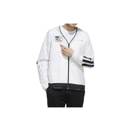 adidas Neo Mickey Casual Sports Hooded Jacket for Men, White