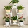 Multi-layer Indoor Flower Stand - Wrought Iron, Space-saving Decor Rack for Home & Balcony