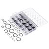 225Pcs C Clip Circlip Snap Ring Retaining Fastener Hardware Set Kit for Machine Vehicle