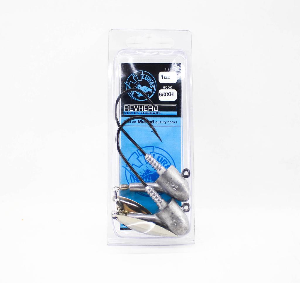 Tackle Tactics TT Rev Head Jig Head HD Nickel Willow 1oz 6/0XH (8607)