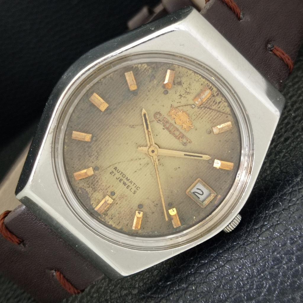 

ORIENT AUTOMATIC 46941 VINTAGE JAPAN MENS ORIGINAL DIAL WATCH a701849-5 R207-a701849