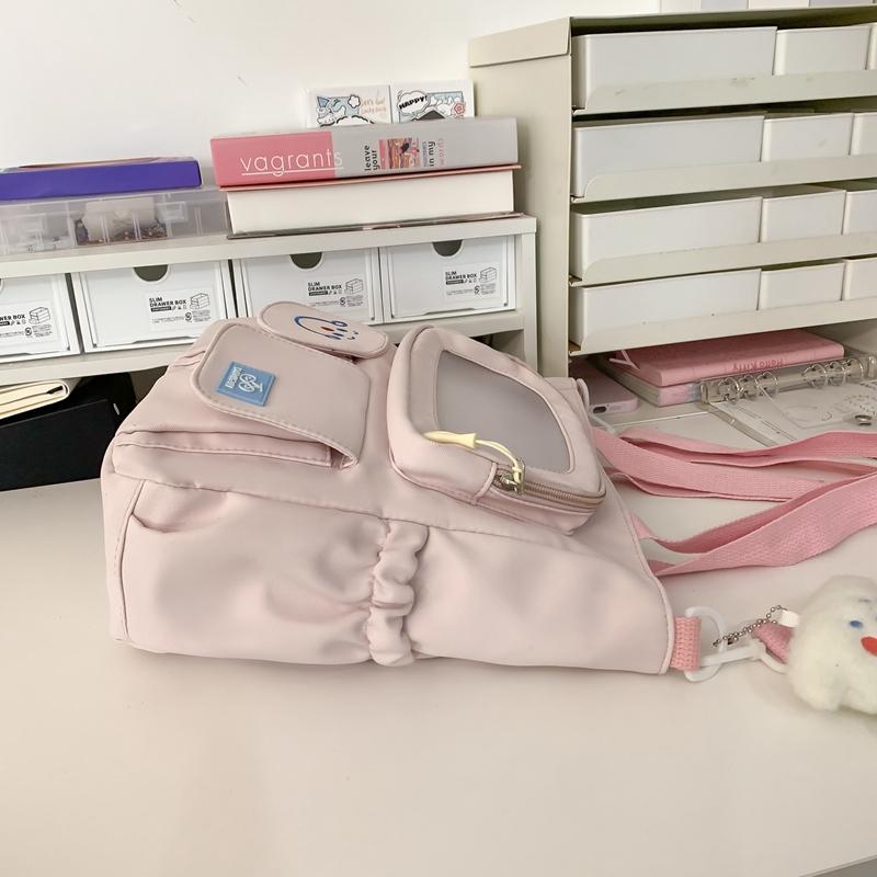 Student Large Capacity Crossbody Bag Color Block Girl Shoulder Bag Book Bag Handbag