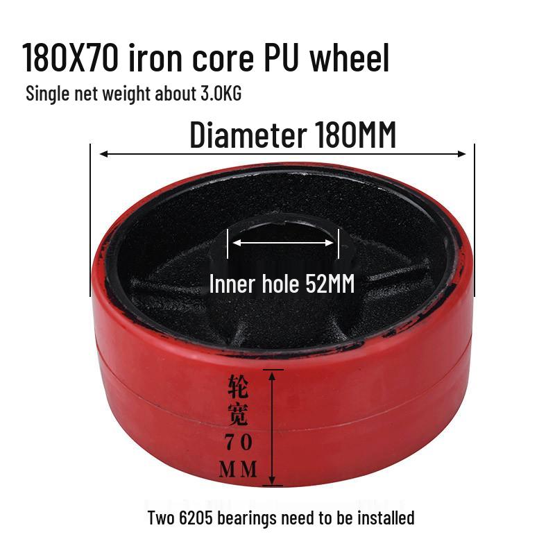 Transpalet Hidraulic Roți Nailon și Miez de Fier Accesorii Stivuitor PU