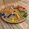 Fast Track Game Holz 35,5 cm Durchmesser Familienbrettspiel Braun