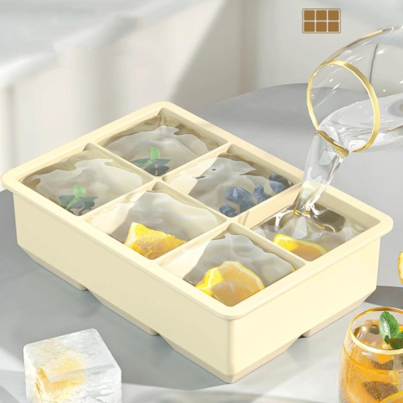 Food Grade Silicones Large Ice Cubes Molds With Easy Removal Design For Homemades Drink Cocktails And Freeze Dessert