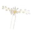 Handmade Imitation Pearl Flower Hairpin for Bridal Updo and Wedding Dress Accessory